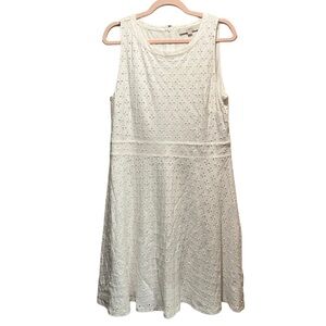 Loft Sleeveless Eyelet Dress Size 14‎
